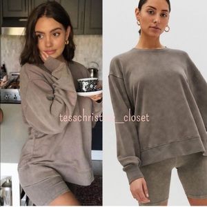 ISO Aritzia TNA oversized light crew in stone taupe